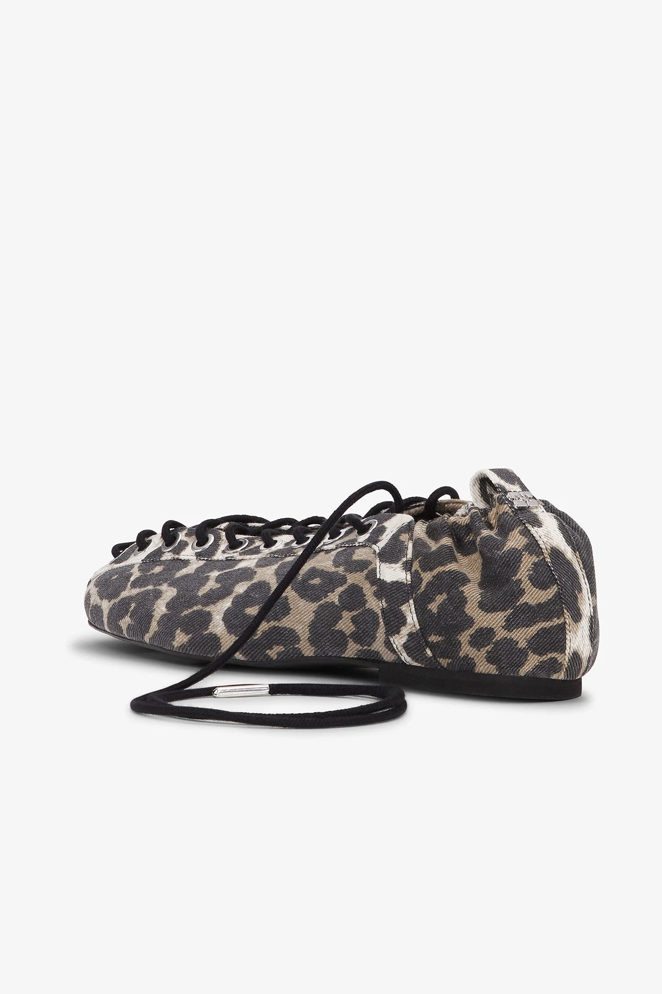 Ballerina Denim Print Lace Up - Image 3