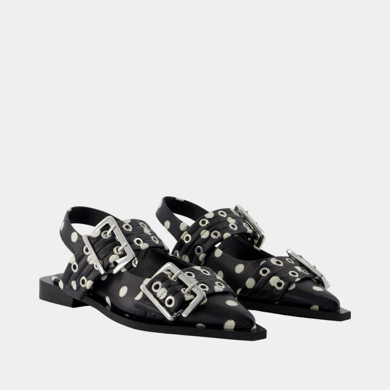 Ballerina Feminine Buckle Fringed Denim - Image 2