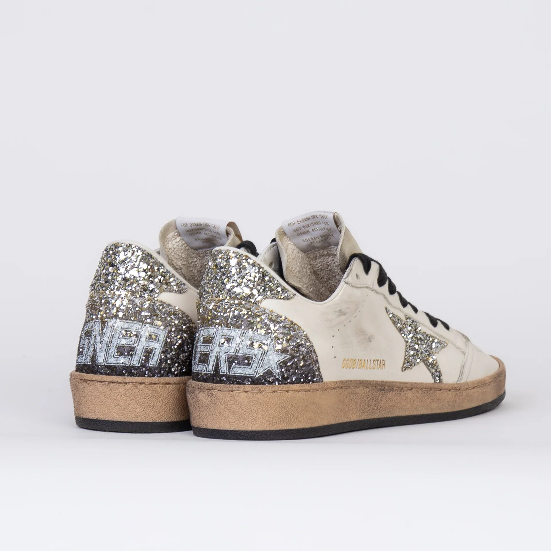 Zapatilla Golden Goose Ballstar Leather Glitter Star Heel Glitter Mujer - Image 3