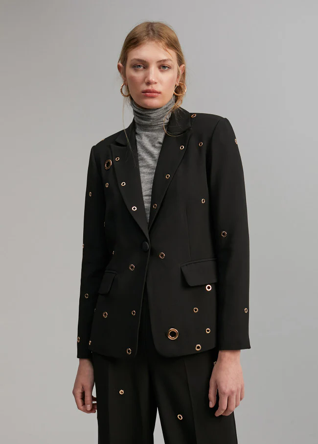 Blazer Con Eyelet Details - Image 2
