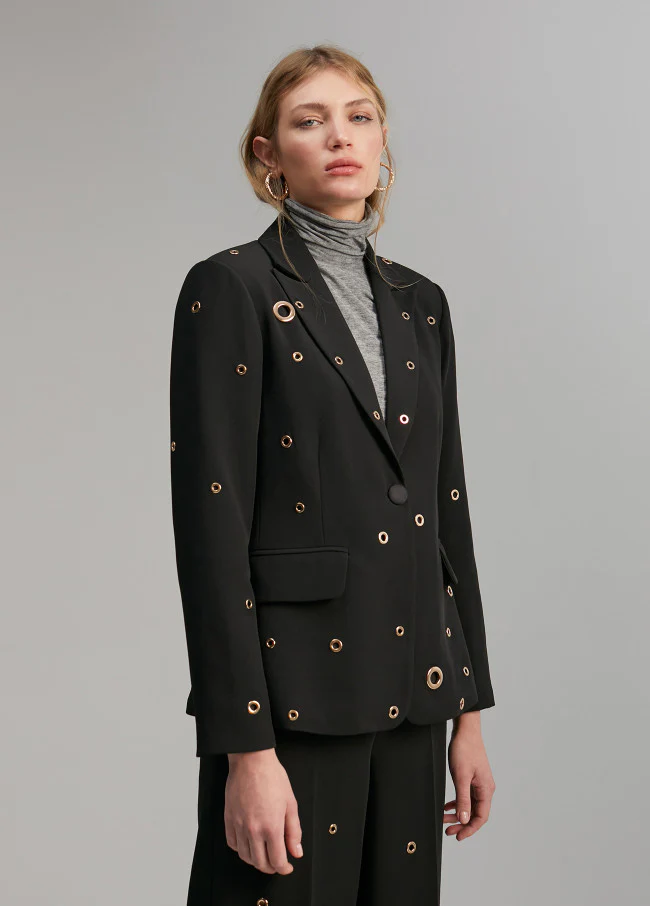 Blazer Con Eyelet Details - Image 3