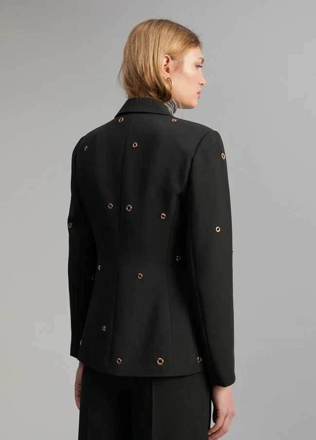 Blazer Con Eyelet Details - Image 4
