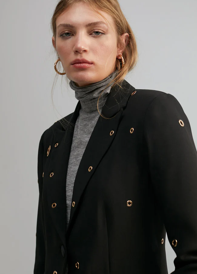 Blazer Con Eyelet Details - Image 5