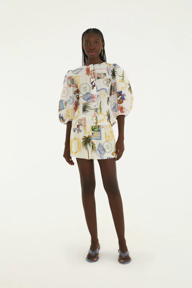 Blusa Botao Tropical Vintage - Image 2
