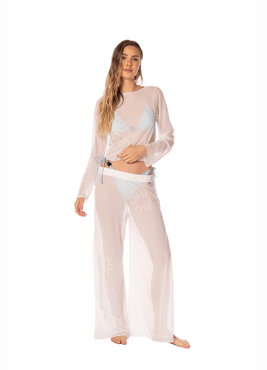 Blusa Mesh Carlota Solid Crystal Shore - Image 2