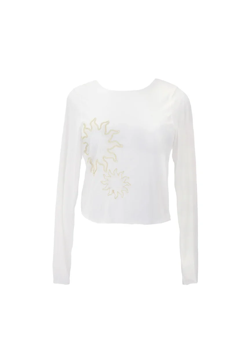 Blusa Mesh Carlota Solid Crystal Shore - Image 4