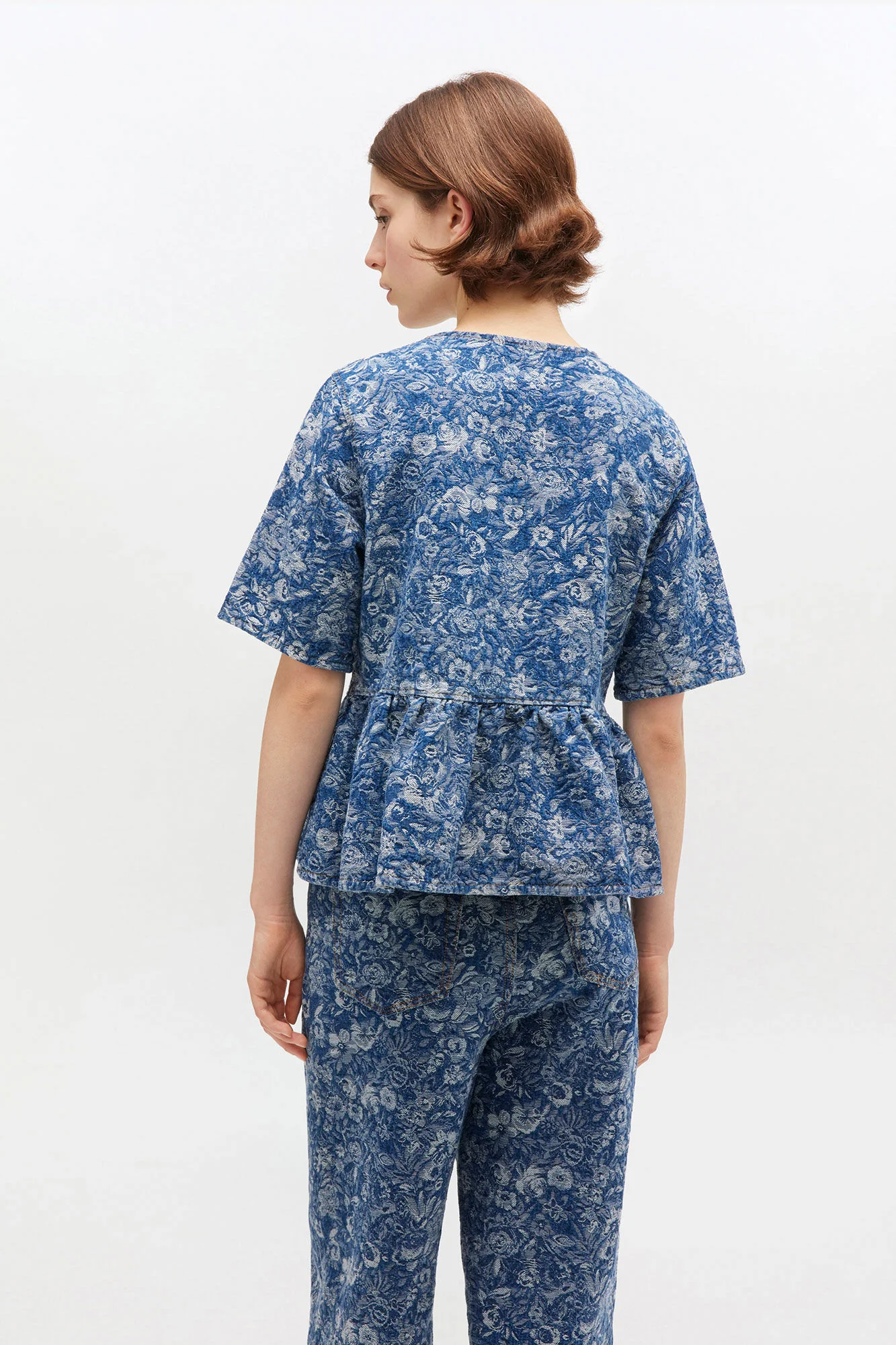 Blusa Pepplum Denim Tapestry - Image 3