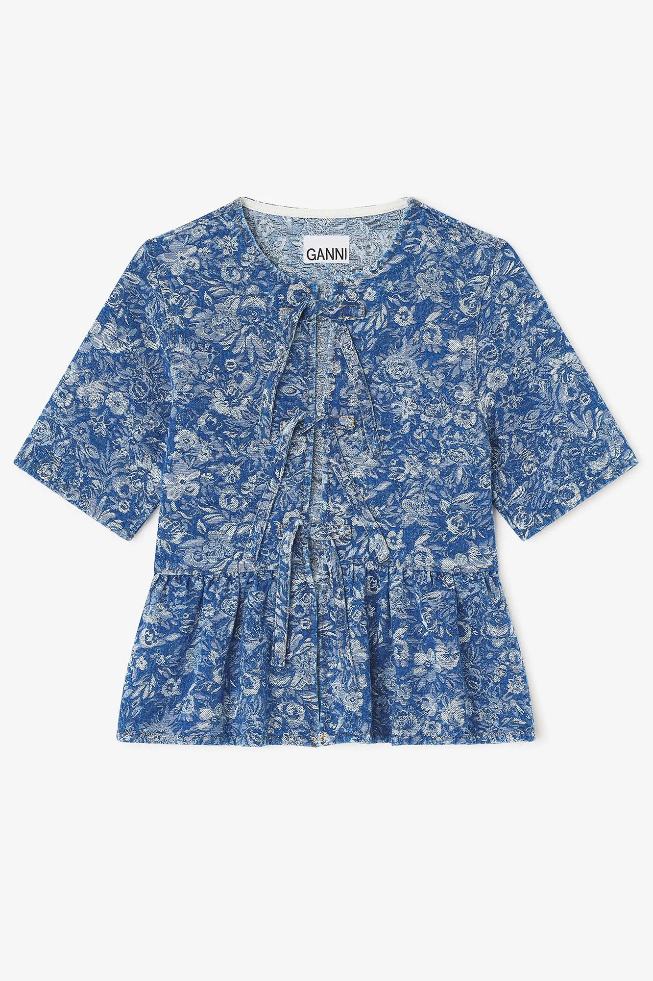 Blusa Pepplum Denim Tapestry - Image 4