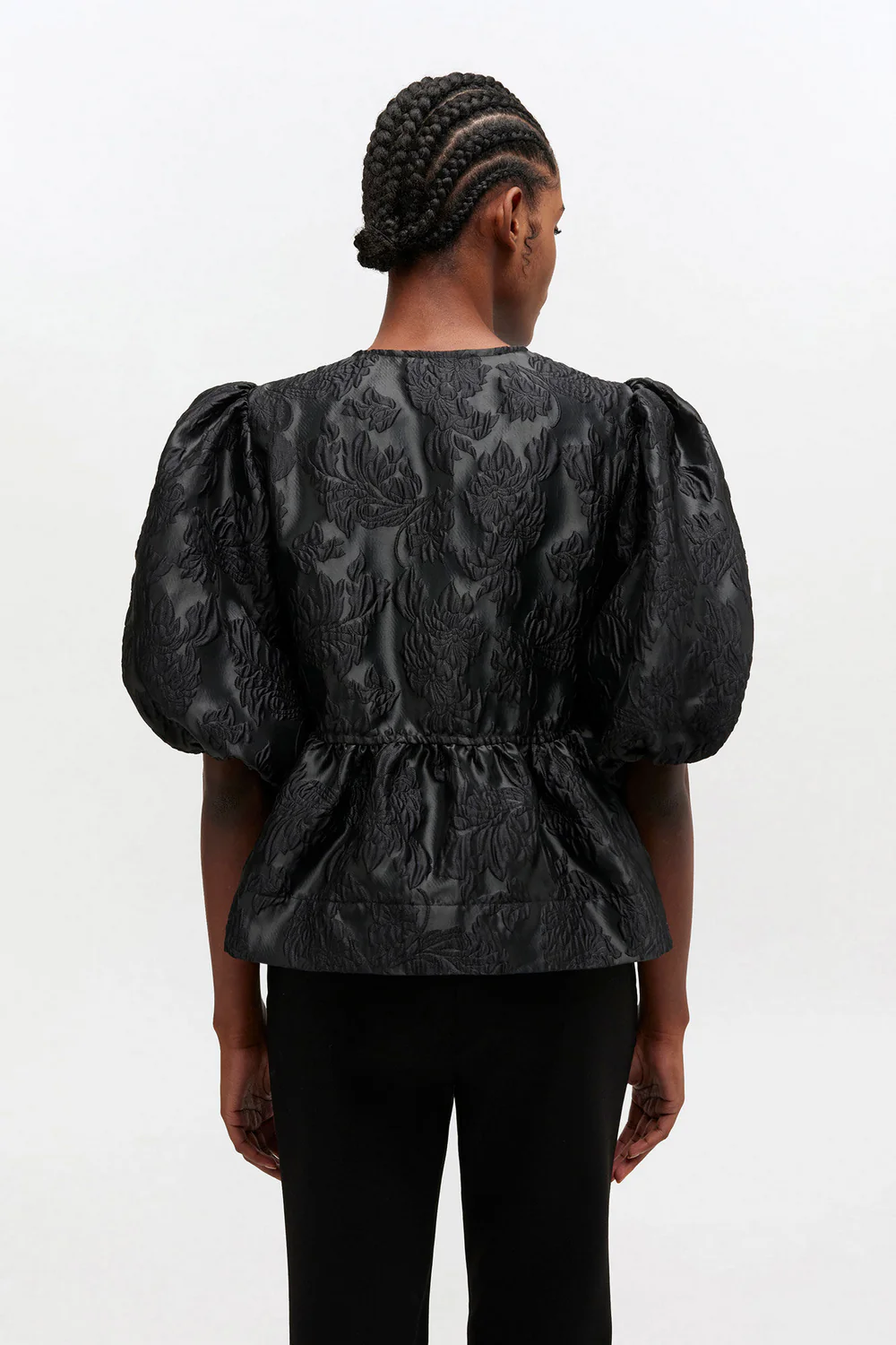 Blusa Satin Cloque Peplum - Image 3