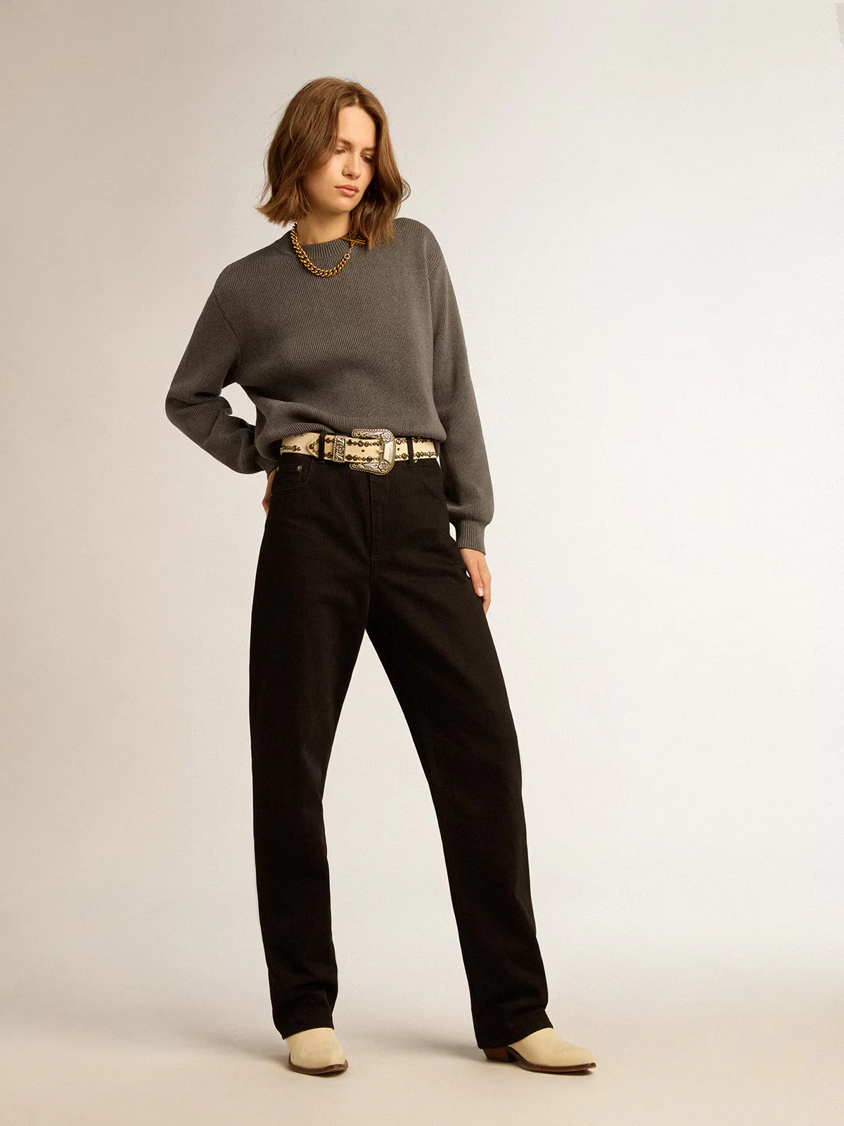 Jersey Golden W Boyfriend Knit Cotton With Logo Mujer - Image 5