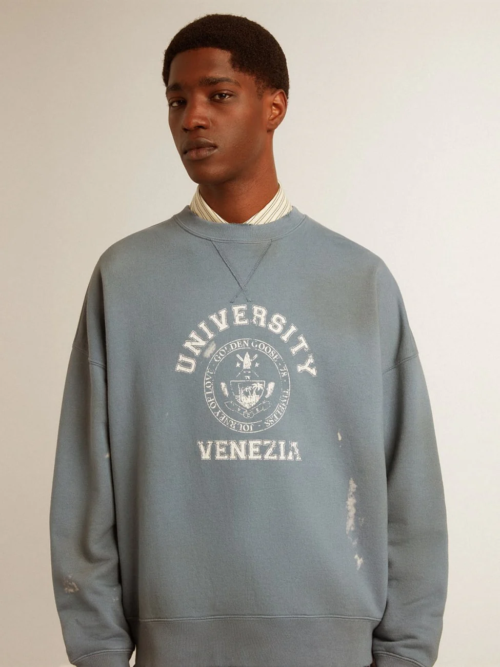 Jersey Journey Mujer Crew Neck Vintage College Print - Image 5