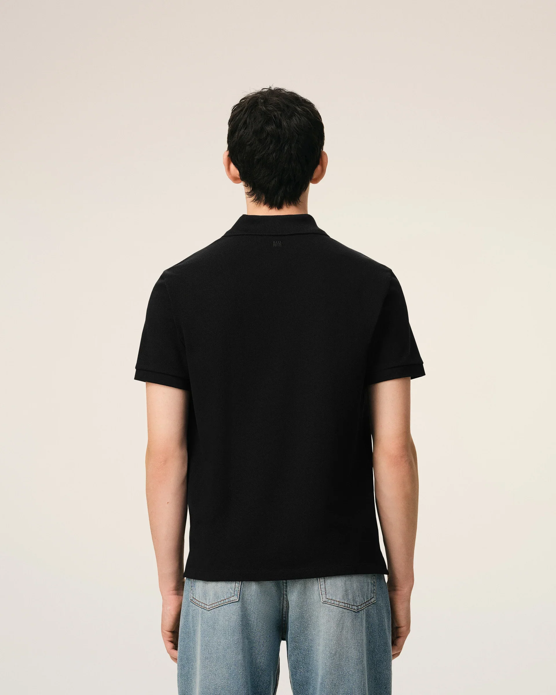 Polo De Algodón Negro Ami De Coeur Unisex - Image 3
