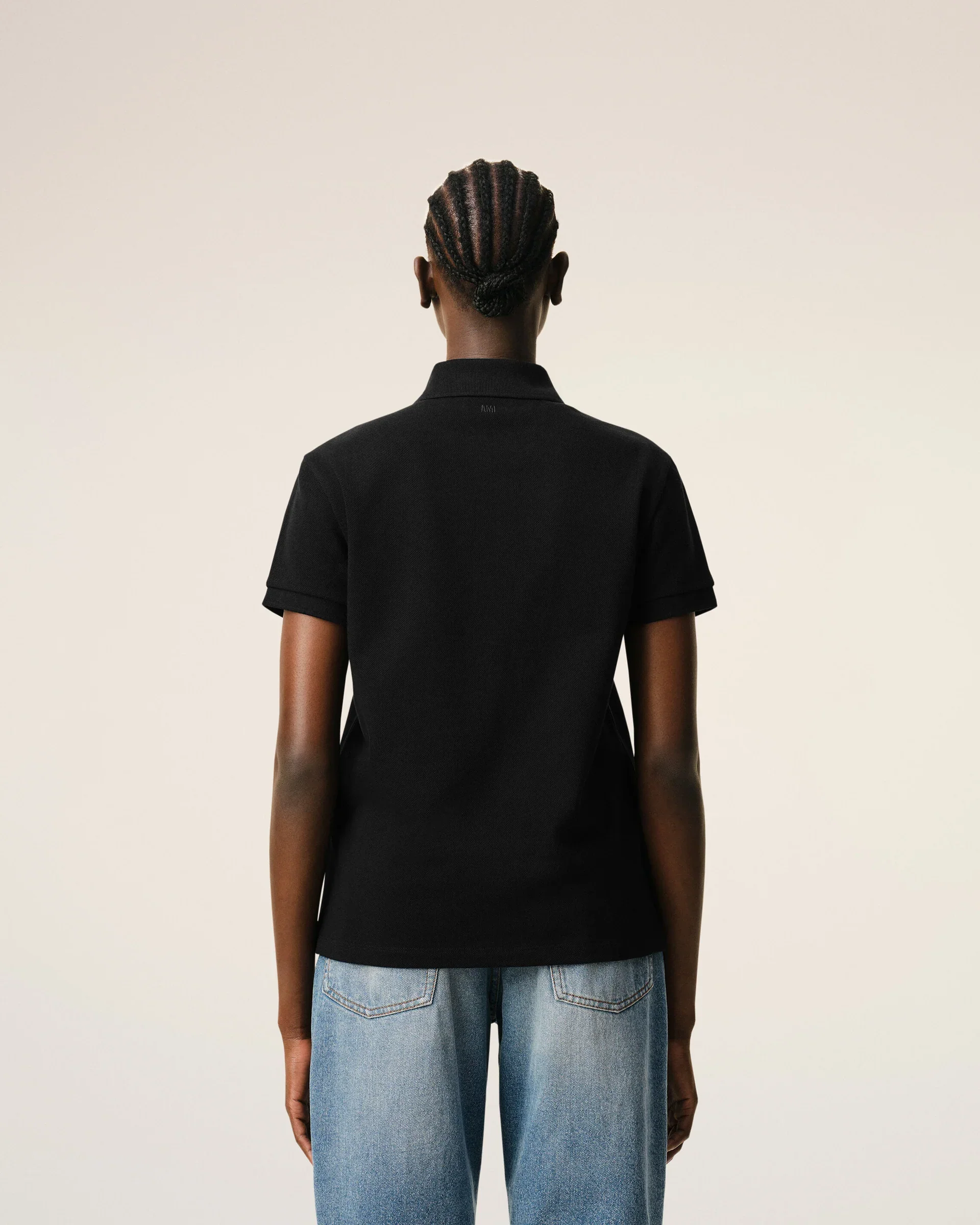 Polo De Algodón Negro Ami De Coeur Unisex - Image 5