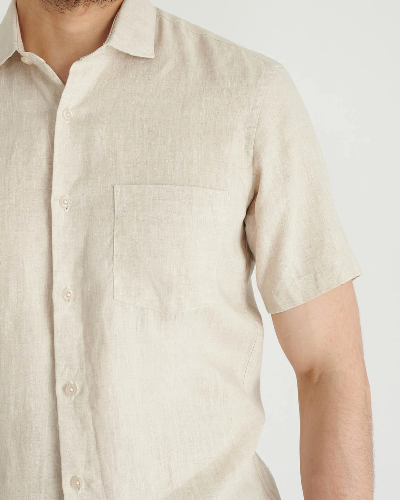 Camisa De Lino Manga Corta - Image 4