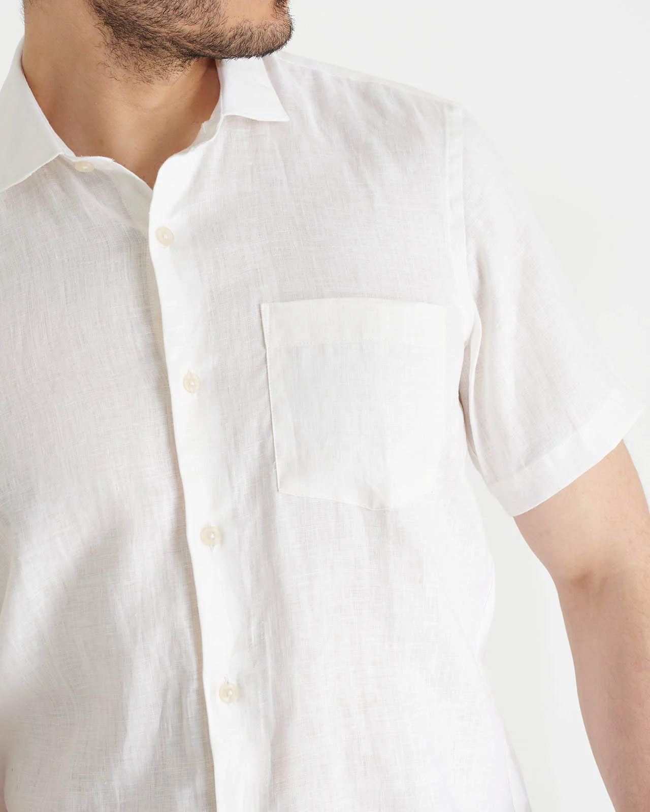 Camisa De Lino Manga Corta - Image 4