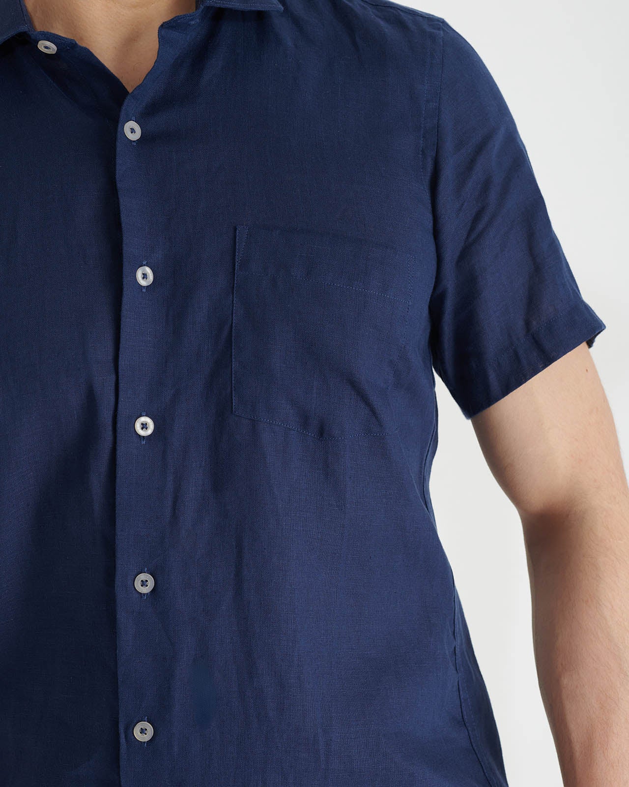 Camisa De Lino Manga Corta - Image 4