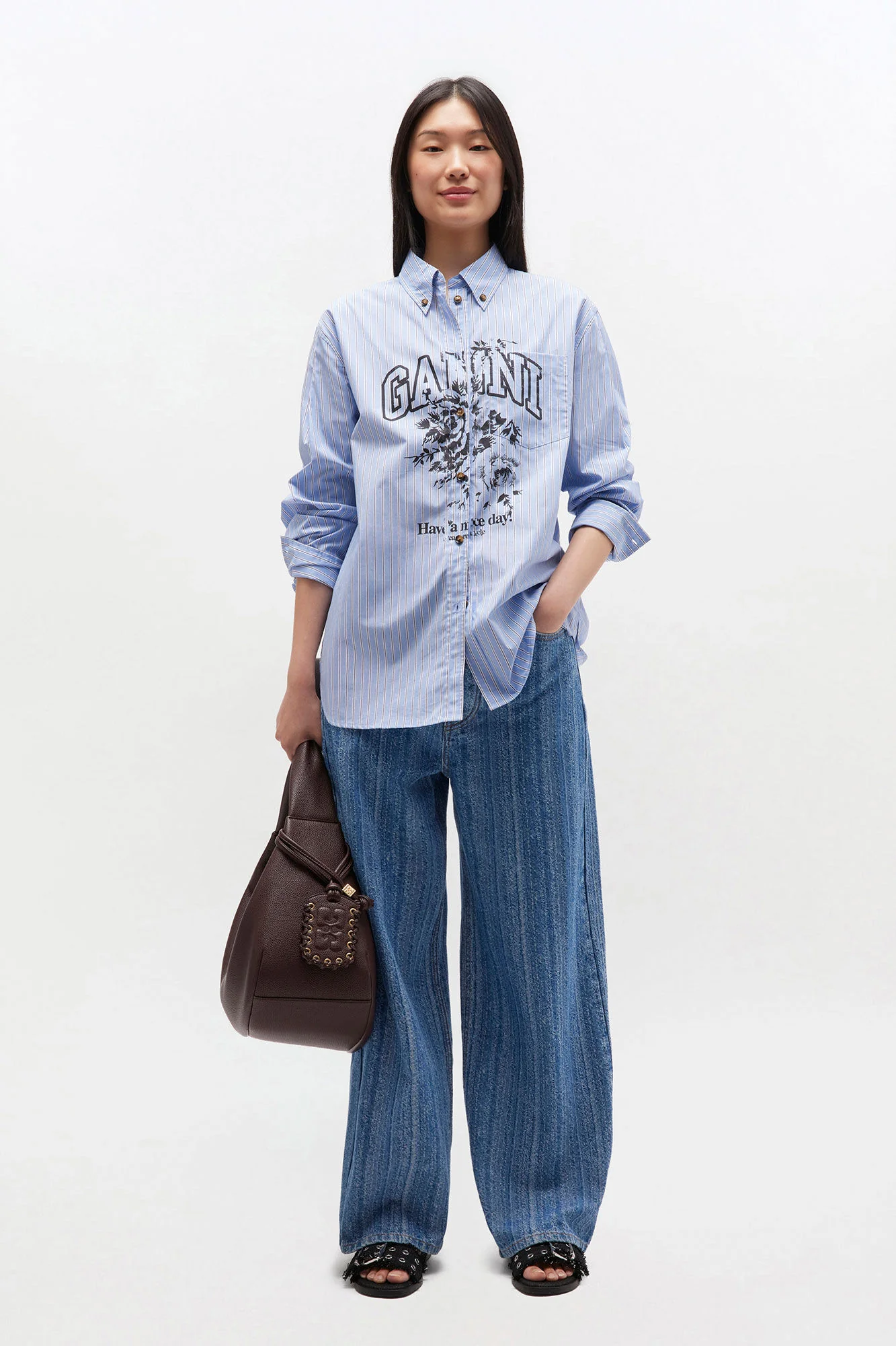 Camisa Oversized Stripe Cotton - Image 2