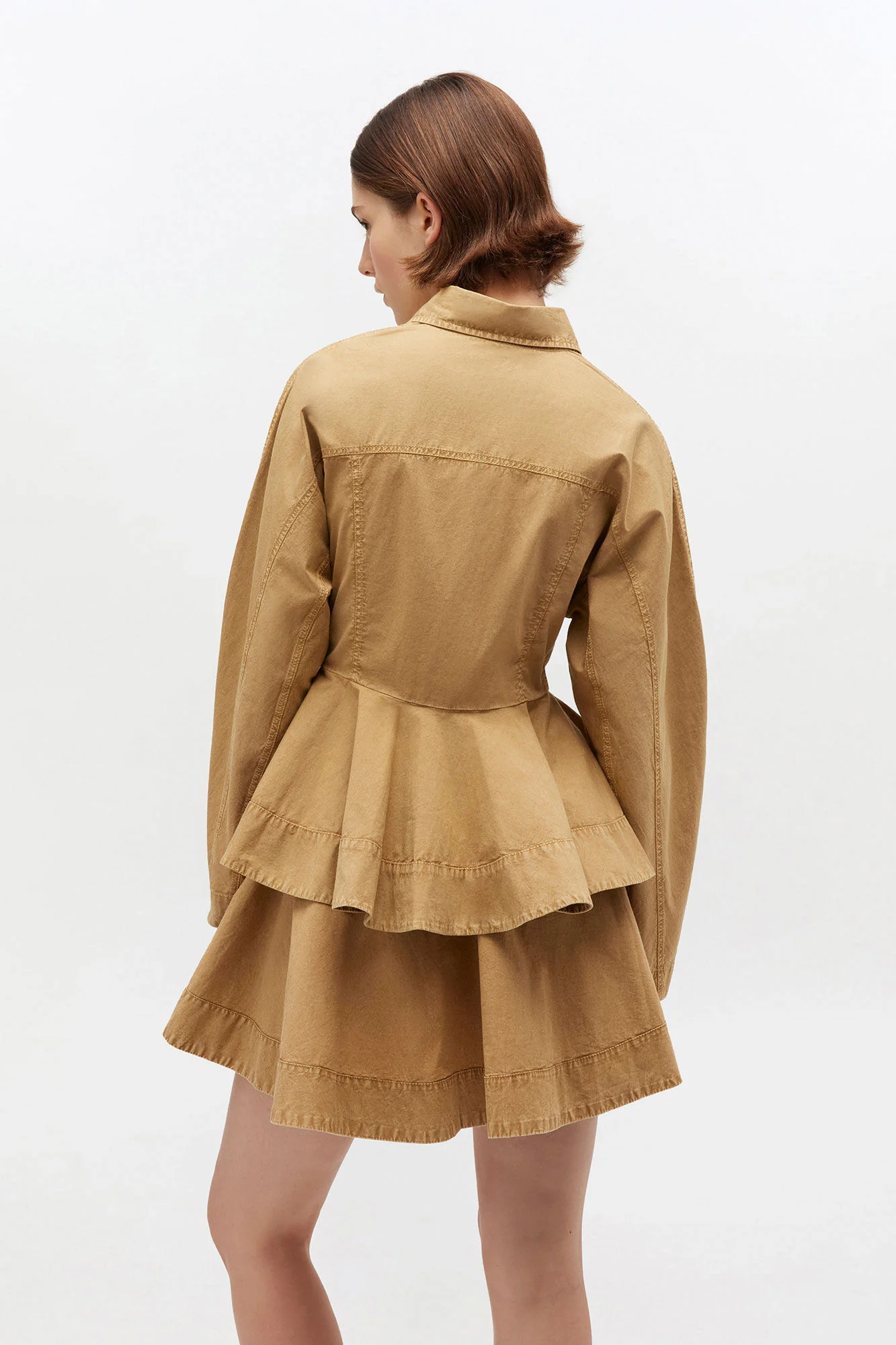 Camisa Peplum Washed Stretch Cotton - Image 3