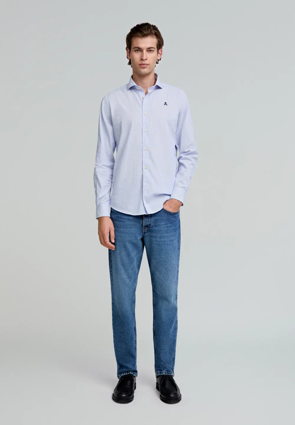 Camisa White Blue Stripes - Image 3