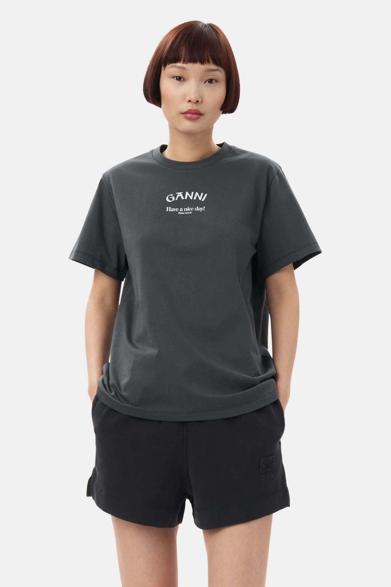 Camiseta Basic Jersey Ganni Relaxed - Image 4