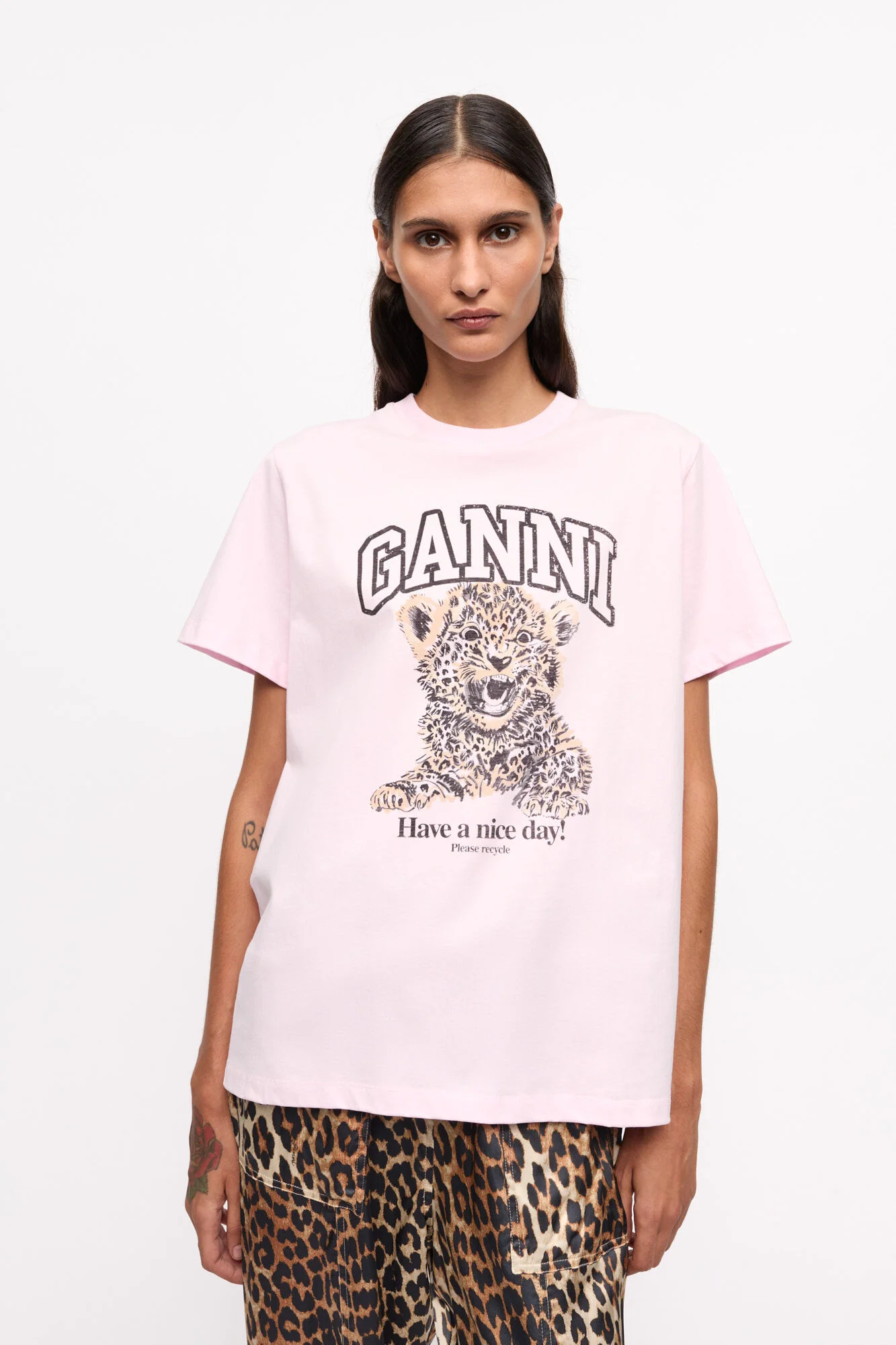 Camiseta Básica Holgada De Leopardo - Image 2