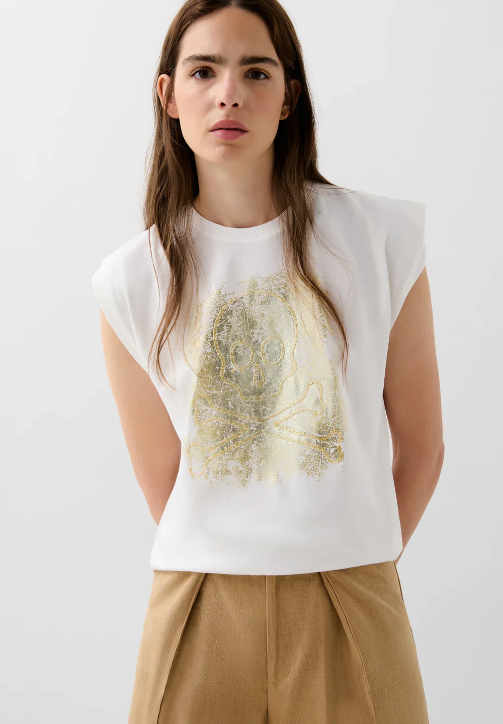 T-Shirt Foil Emb Skull Tee - Image 2