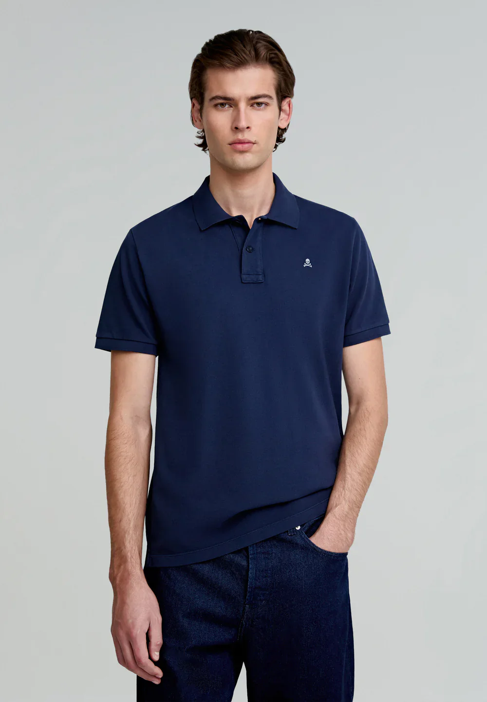 Camiseta Polo Básico Calavera Contraste - Image 4