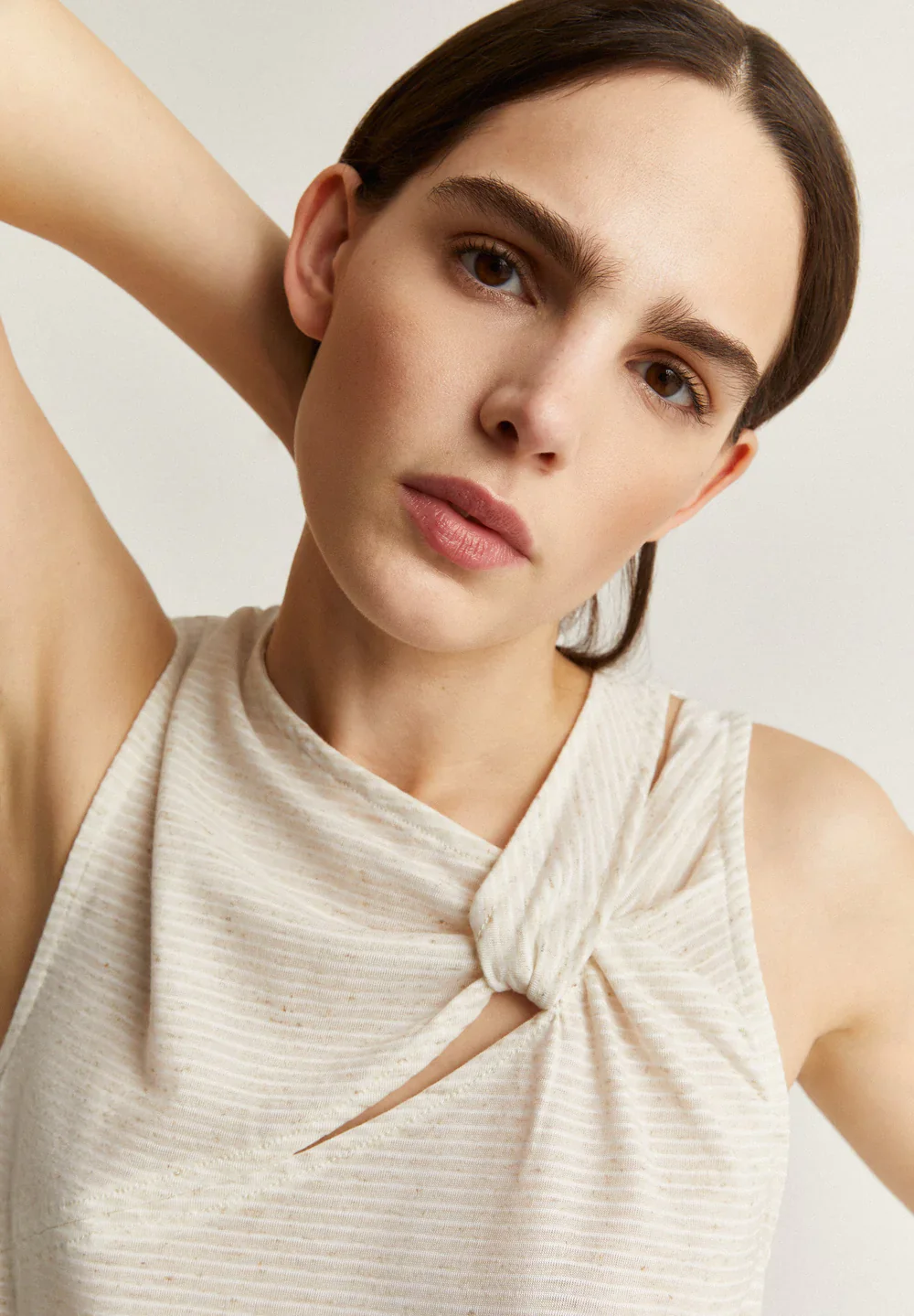 T-Shirt Shoulder Stripes Knot Tee - Image 5
