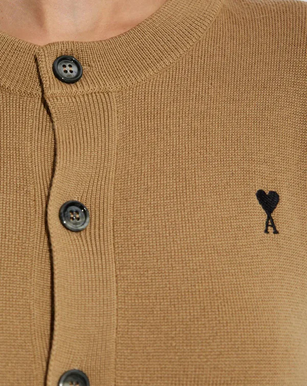 Cardigan Crewneck With Contrasted Ami De Coeur - Image 3