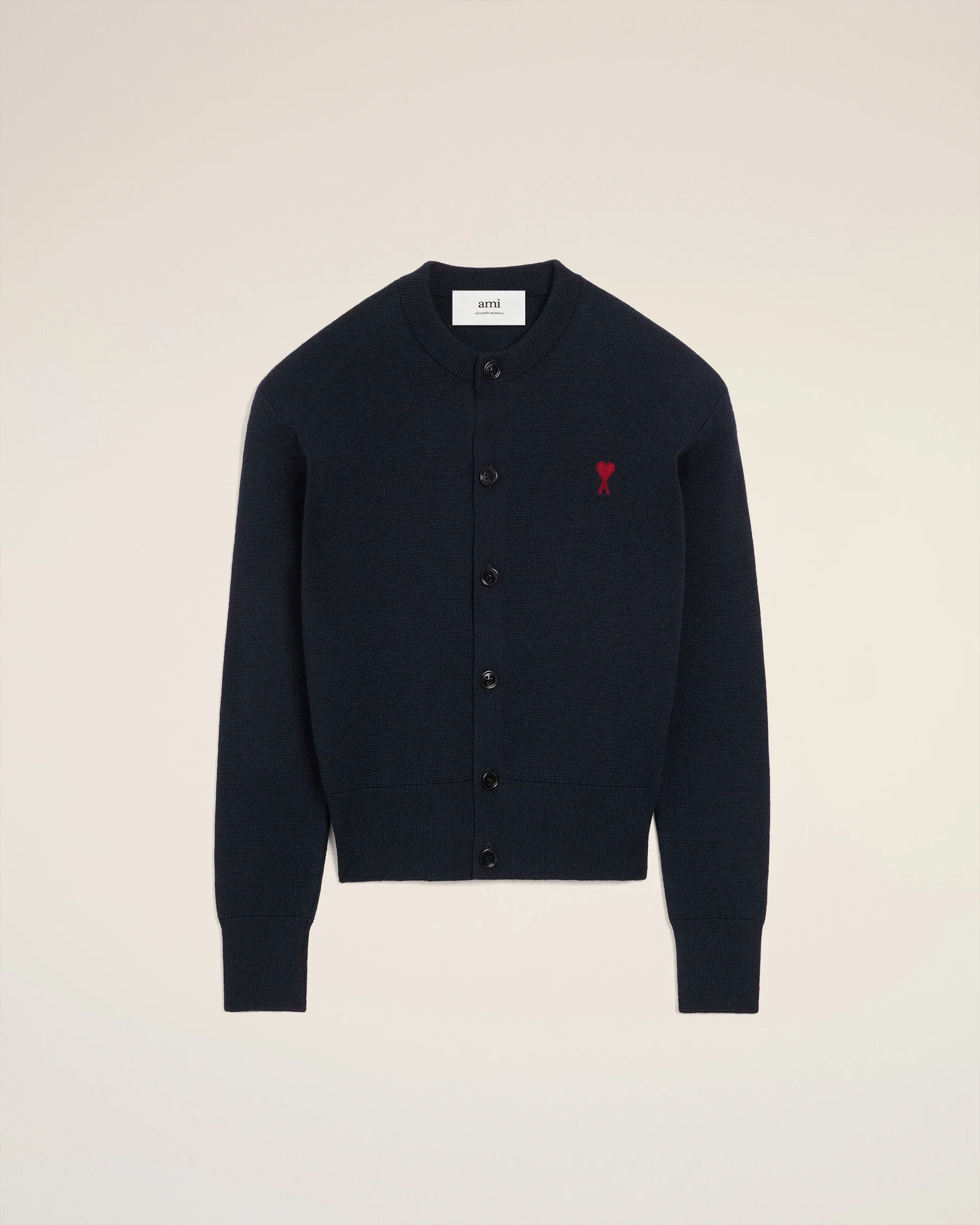 Cardigan Crewneck With Contrasted Ami De Coeur - Image 5