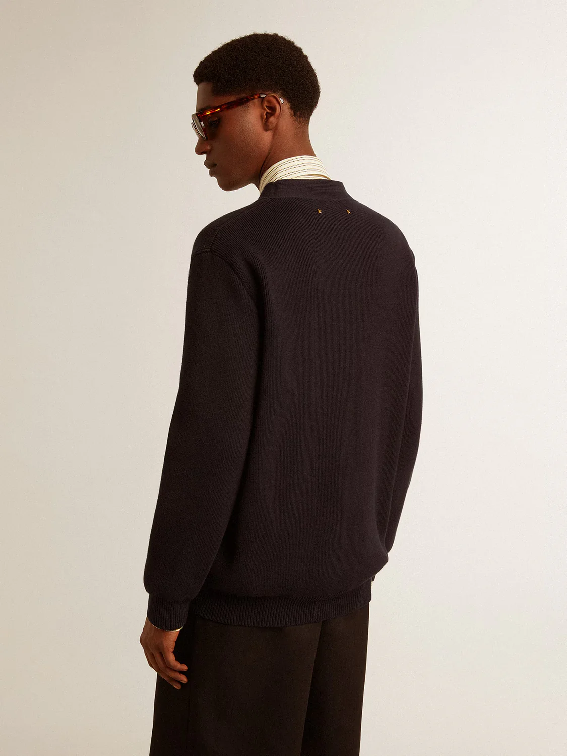 Cardigan Golden Goose Knit Distressed Cotton Hombre - Image 4