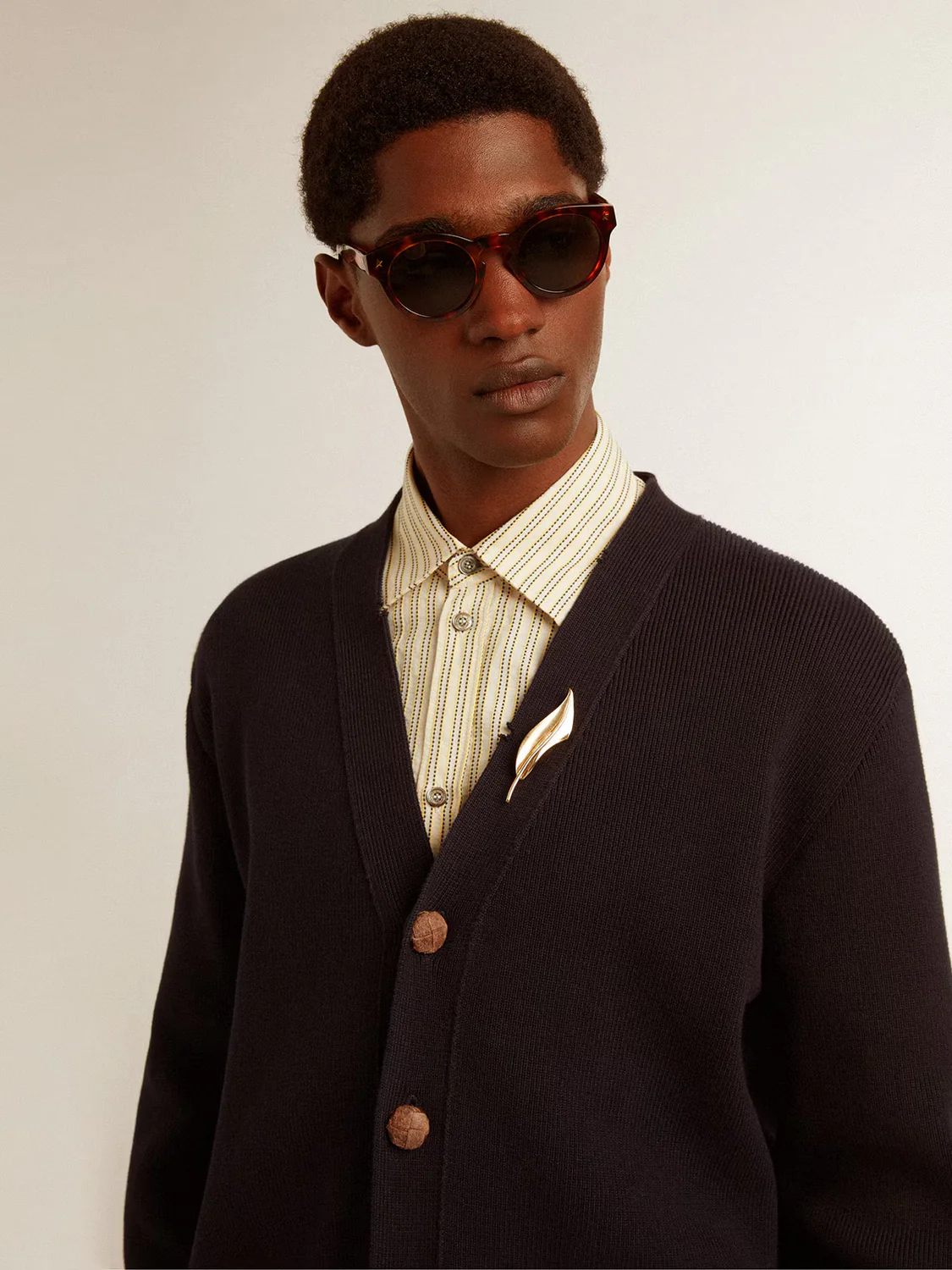 Cardigan Golden Goose Knit Distressed Cotton Hombre - Image 5