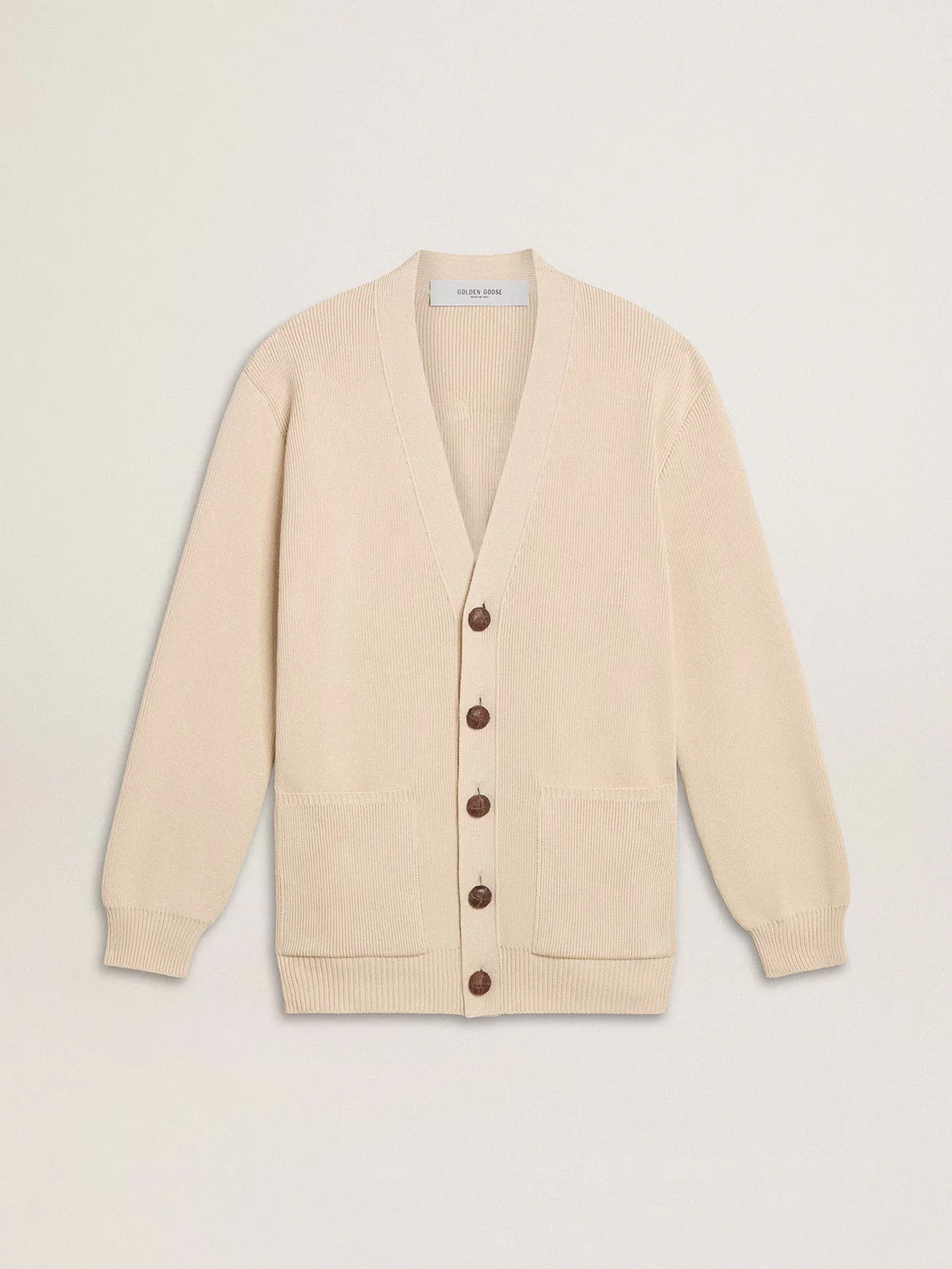 Cardigan Golden Knit With Logo - Image 4