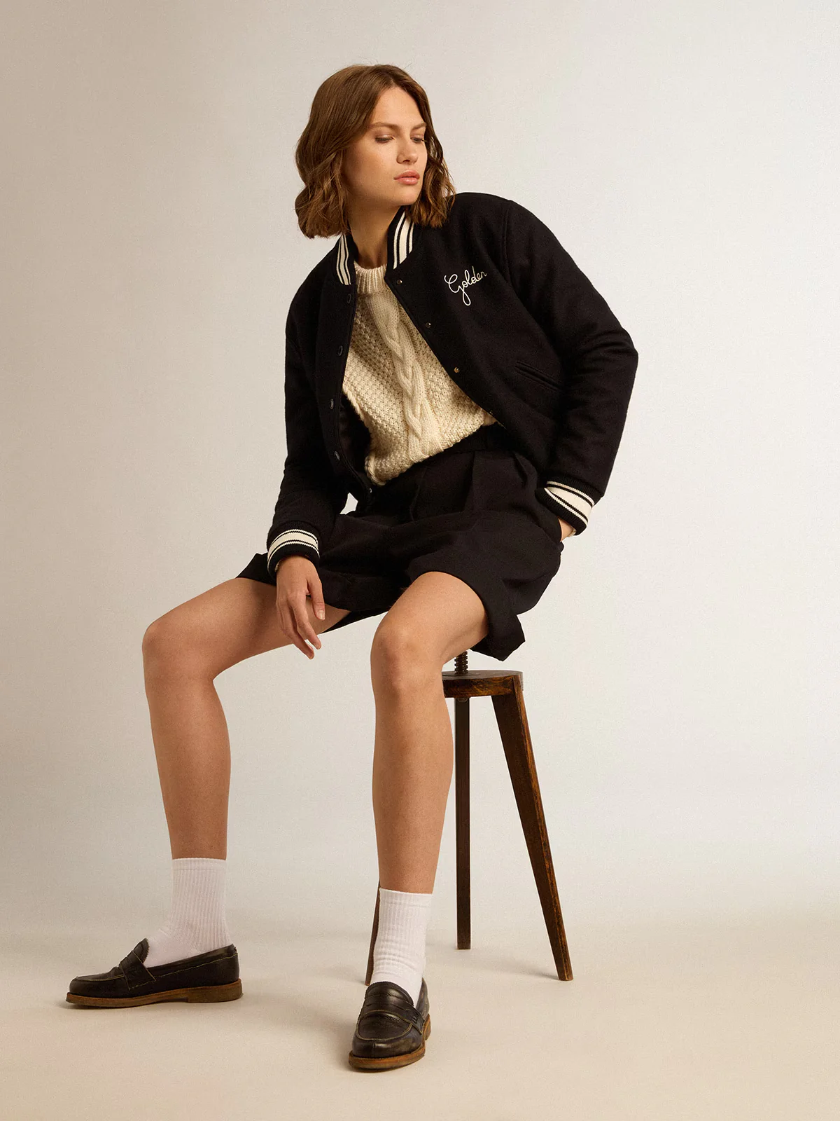 Chaqueta Golden Bomber Compact Cloth Wool - Image 5