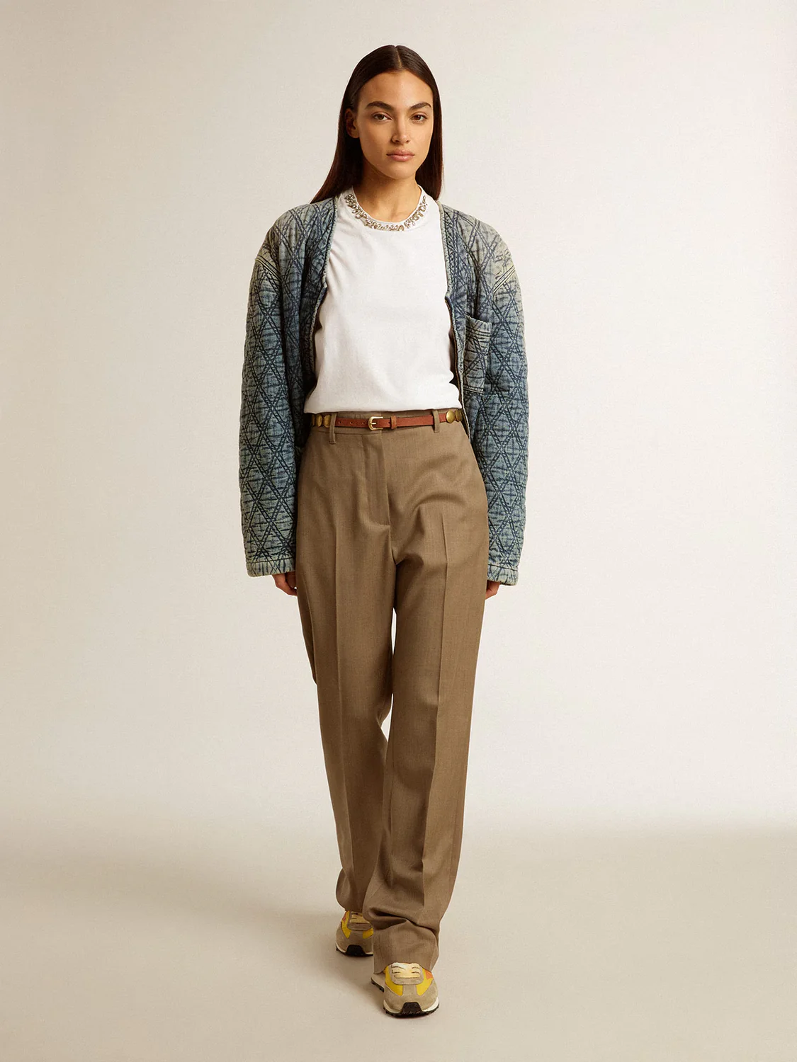 Chaqueta Golden Goose Journey Padded Medium Denim Wash Mujer - Image 5