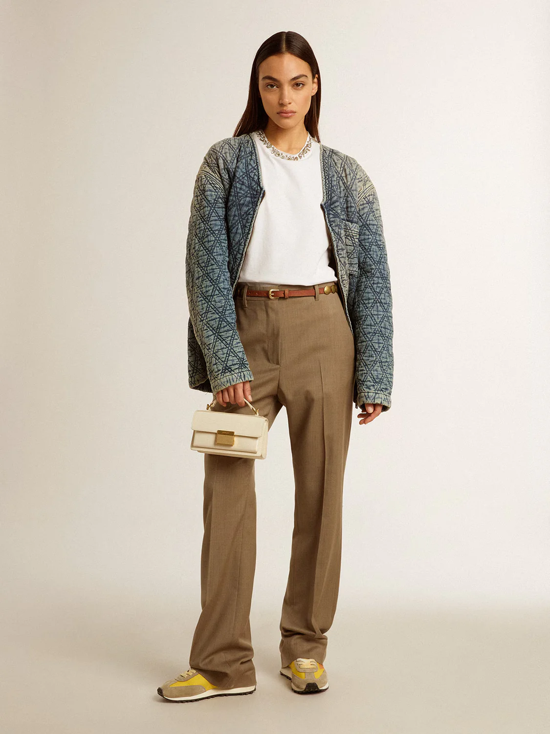 Chaqueta Golden Goose Journey Padded Medium Denim Wash Mujer - Image 6