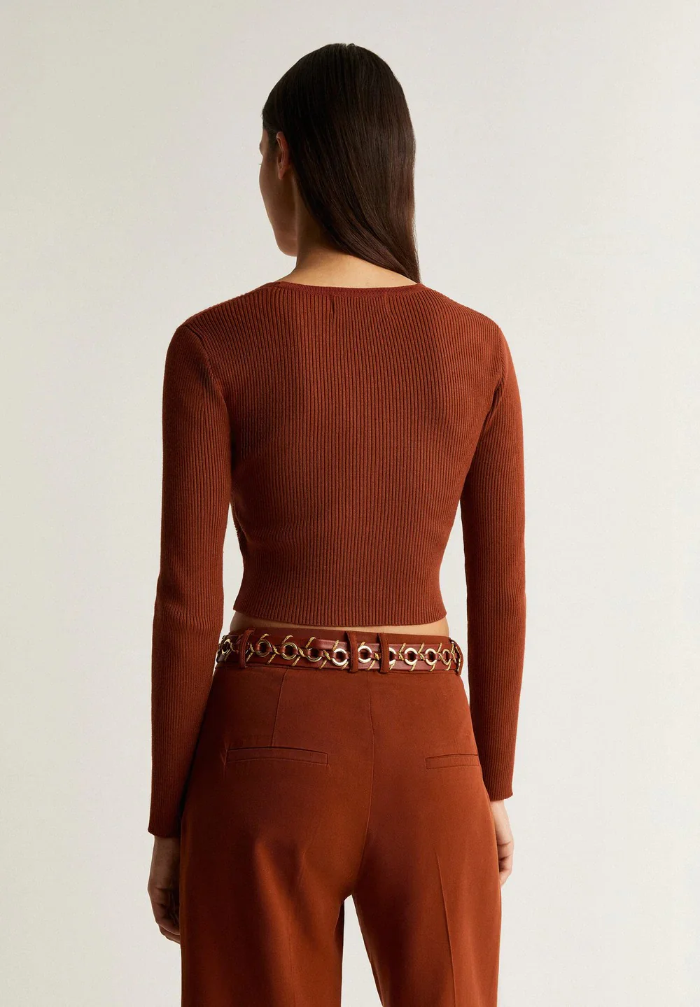 Crop Top Rib Crop Jumper - Image 4