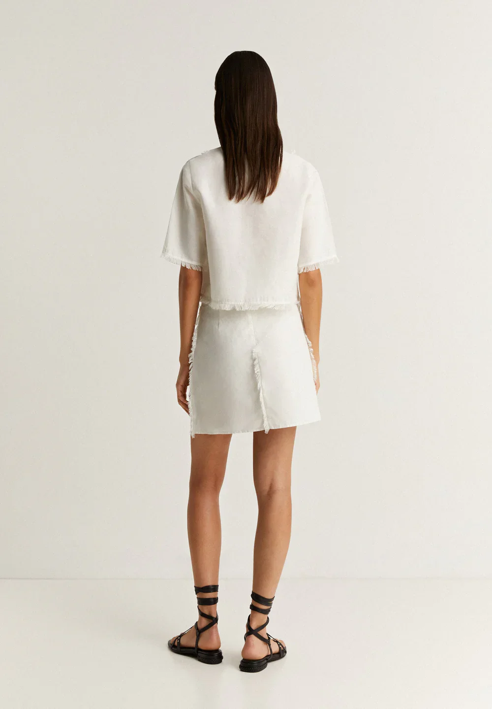 Mini Falda Frayed Linen - Image 3