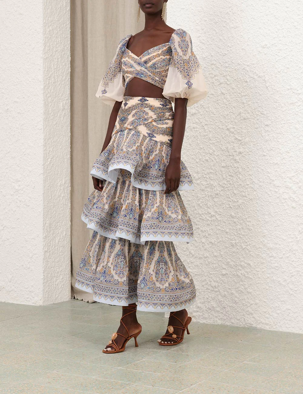 Midi Falda Tiered Pleated - Image 2