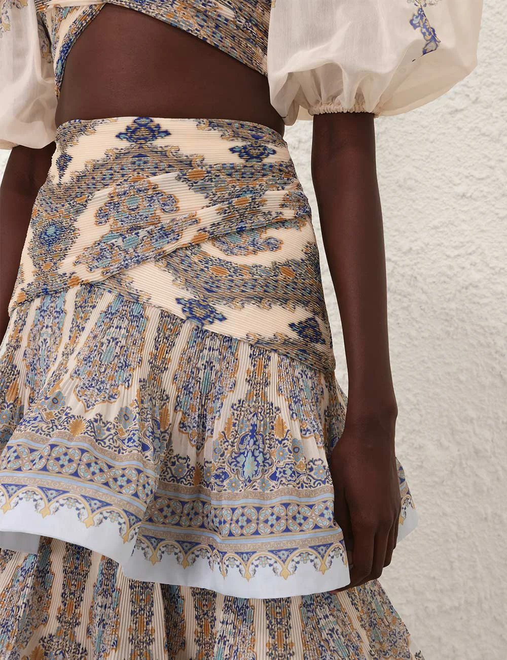 Midi Falda Tiered Pleated - Image 3
