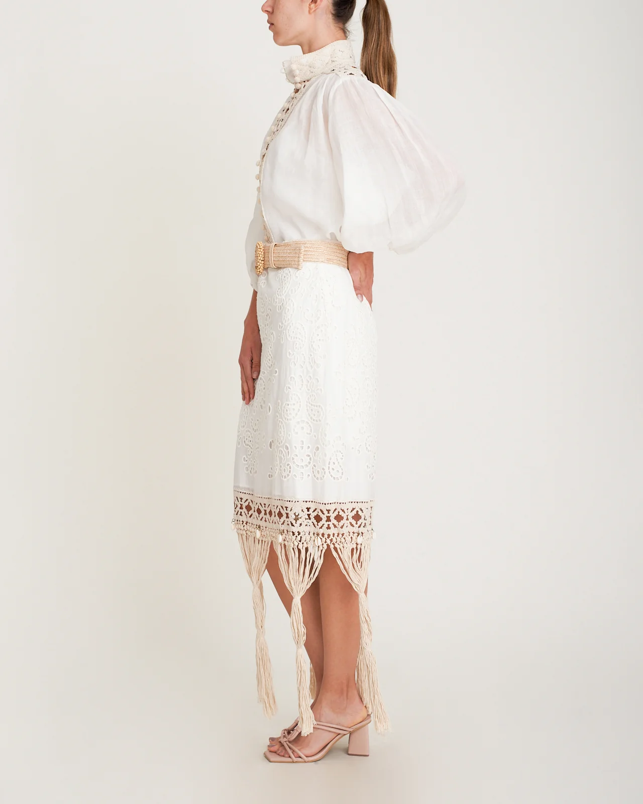 Midi Falda Vitali Fringe - Image 2
