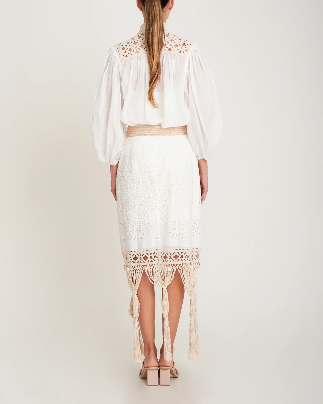 Midi Falda Vitali Fringe - Image 3