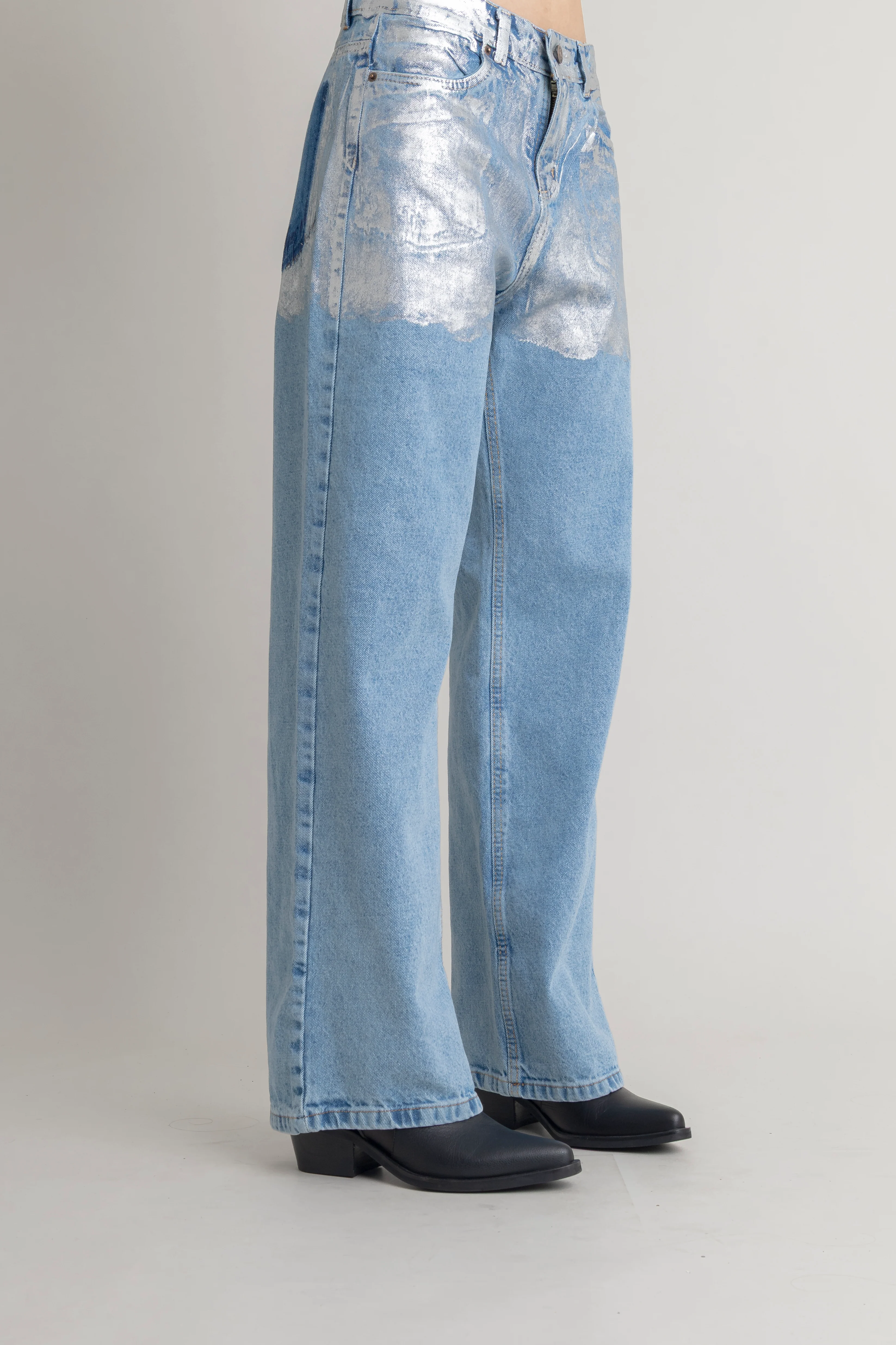 Jean Con Foil Plateado - Image 4