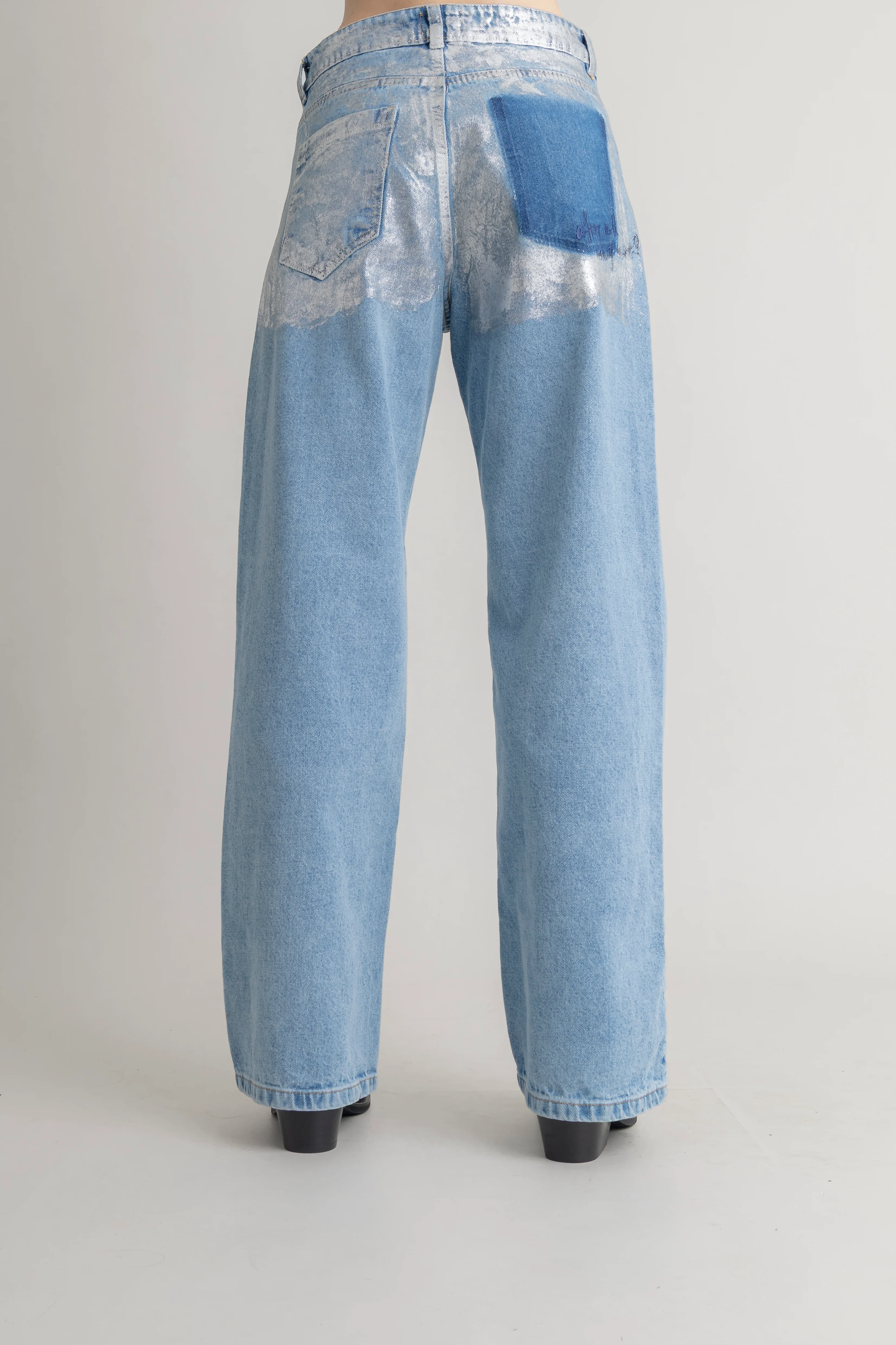 Jean Con Foil Plateado - Image 5