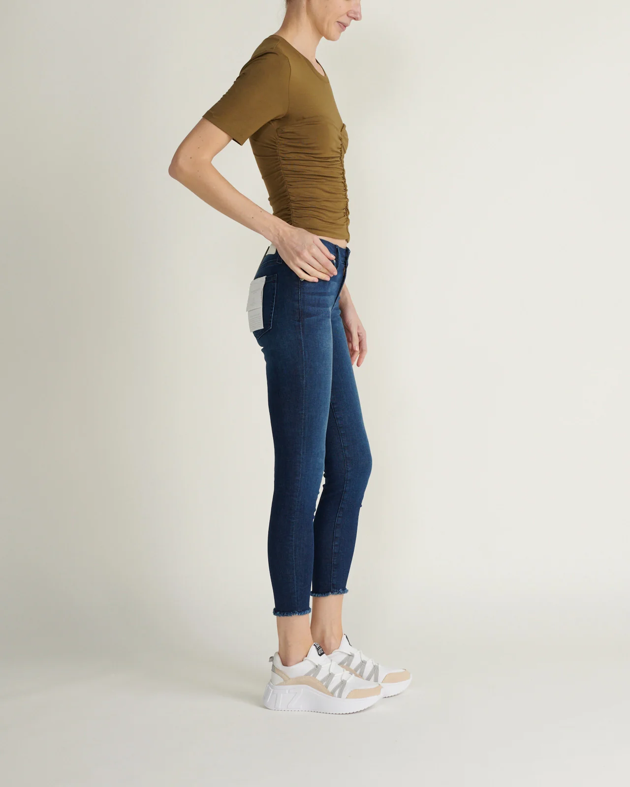 Jeans Costa Mid Rise Crop Dark Chelsea - Image 3