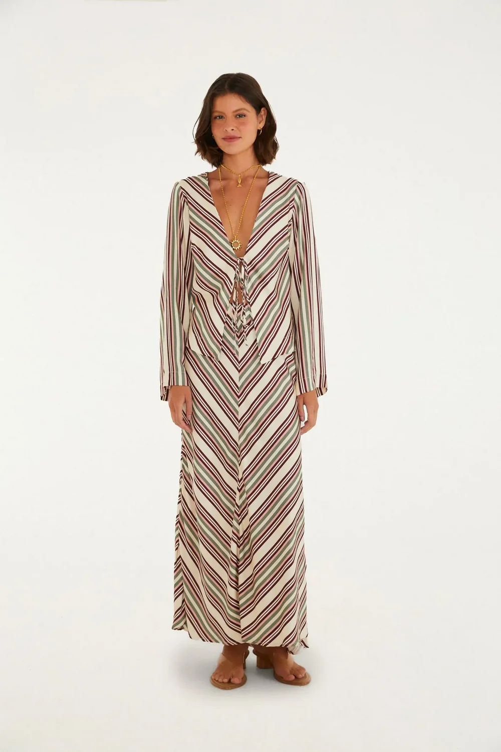 Maxi Falda Listra Licor - Image 2