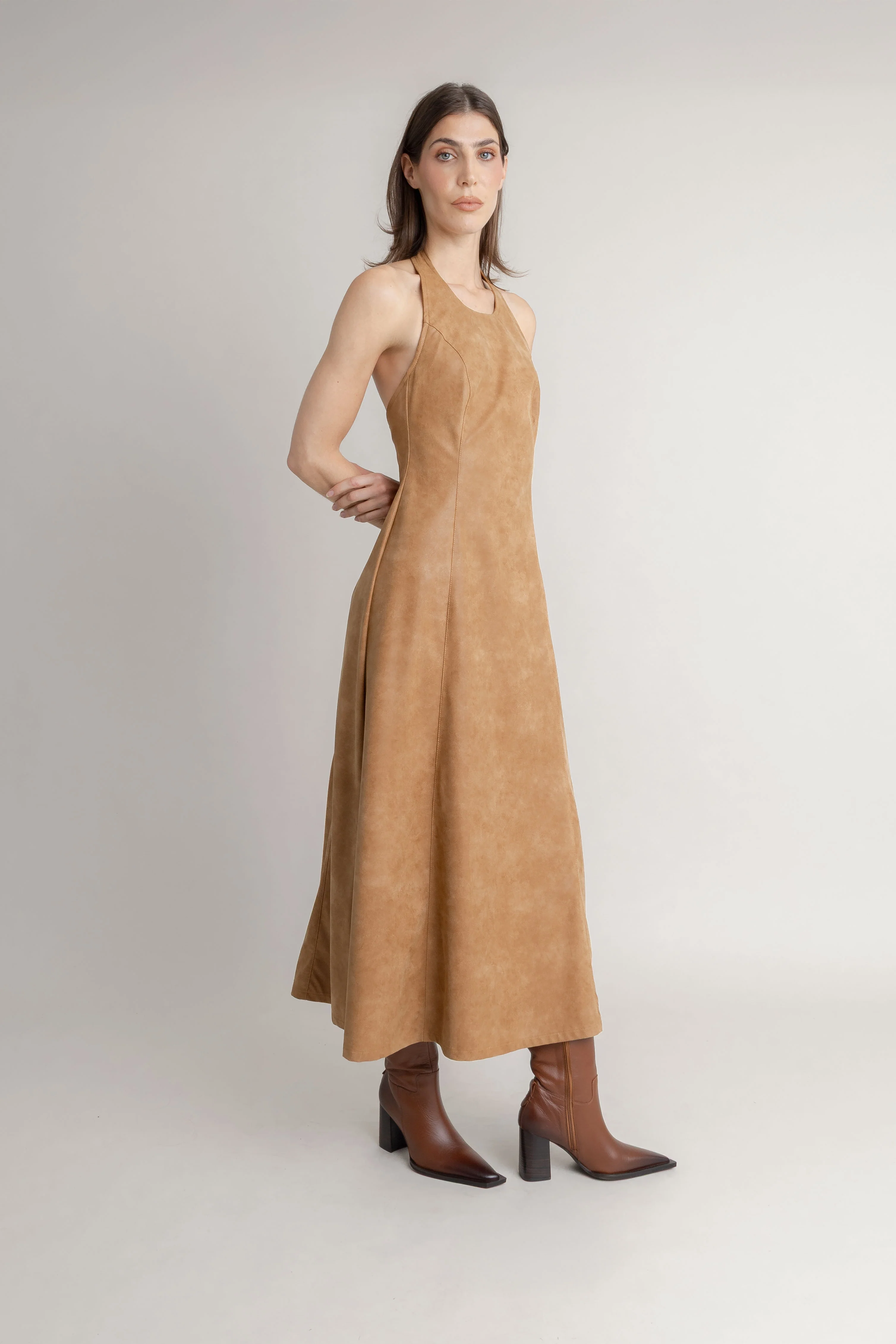 Maxi Vestido En Cuerina - Image 3