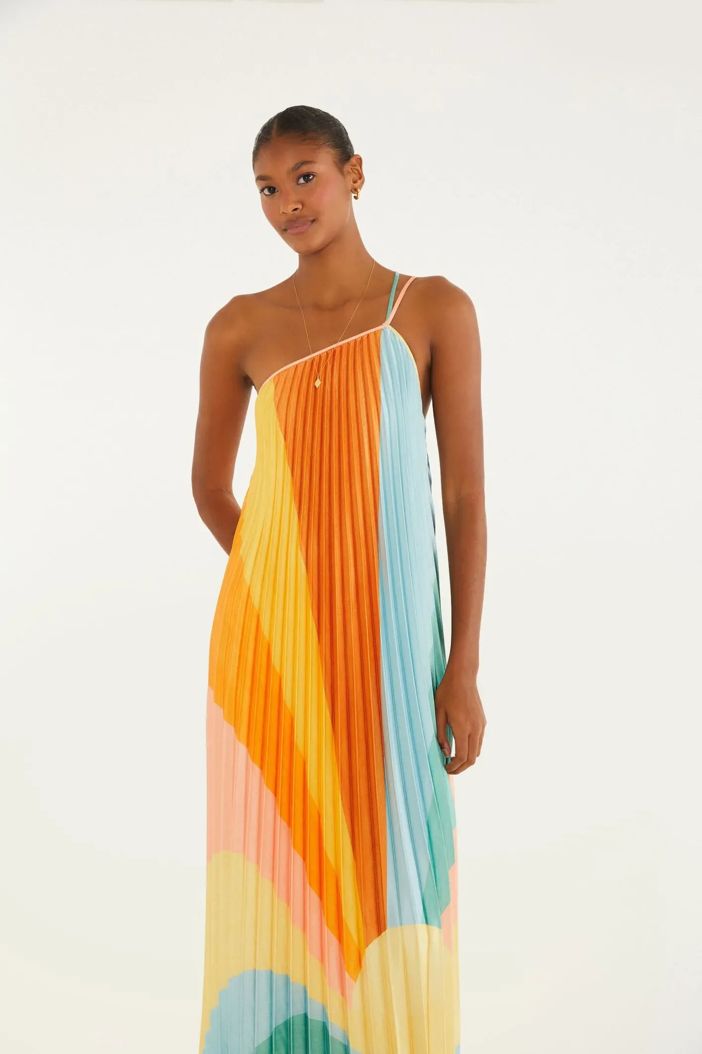Maxi Vestido Plissado Paisagem Carioca - Image 5