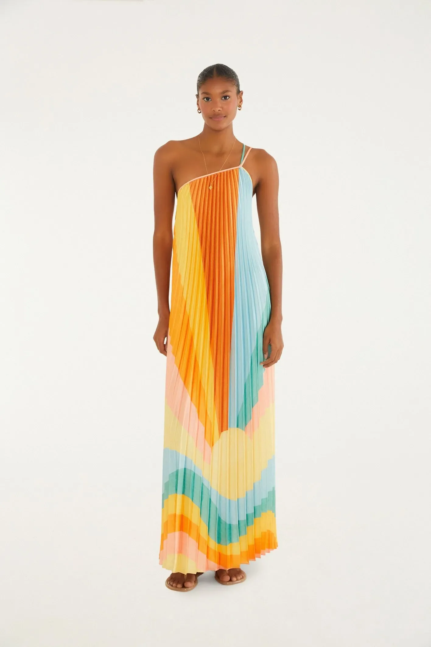 Maxi Vestido Plissado Paisagem Carioca - Image 8
