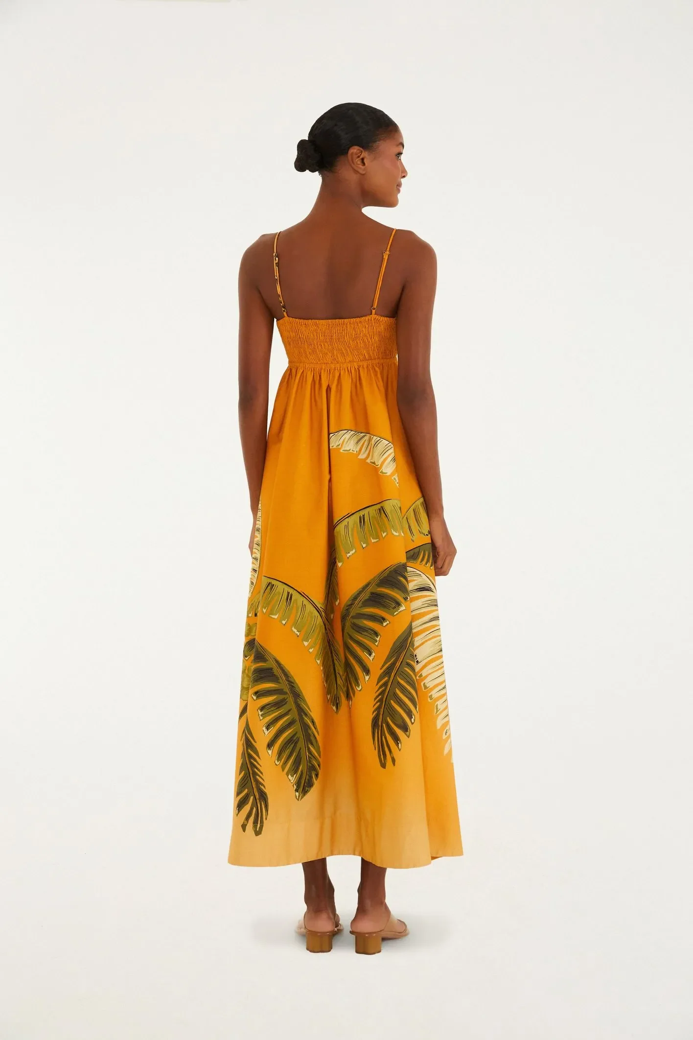 Midi Vestido Itacare Coqueiro Laranja - Image 2